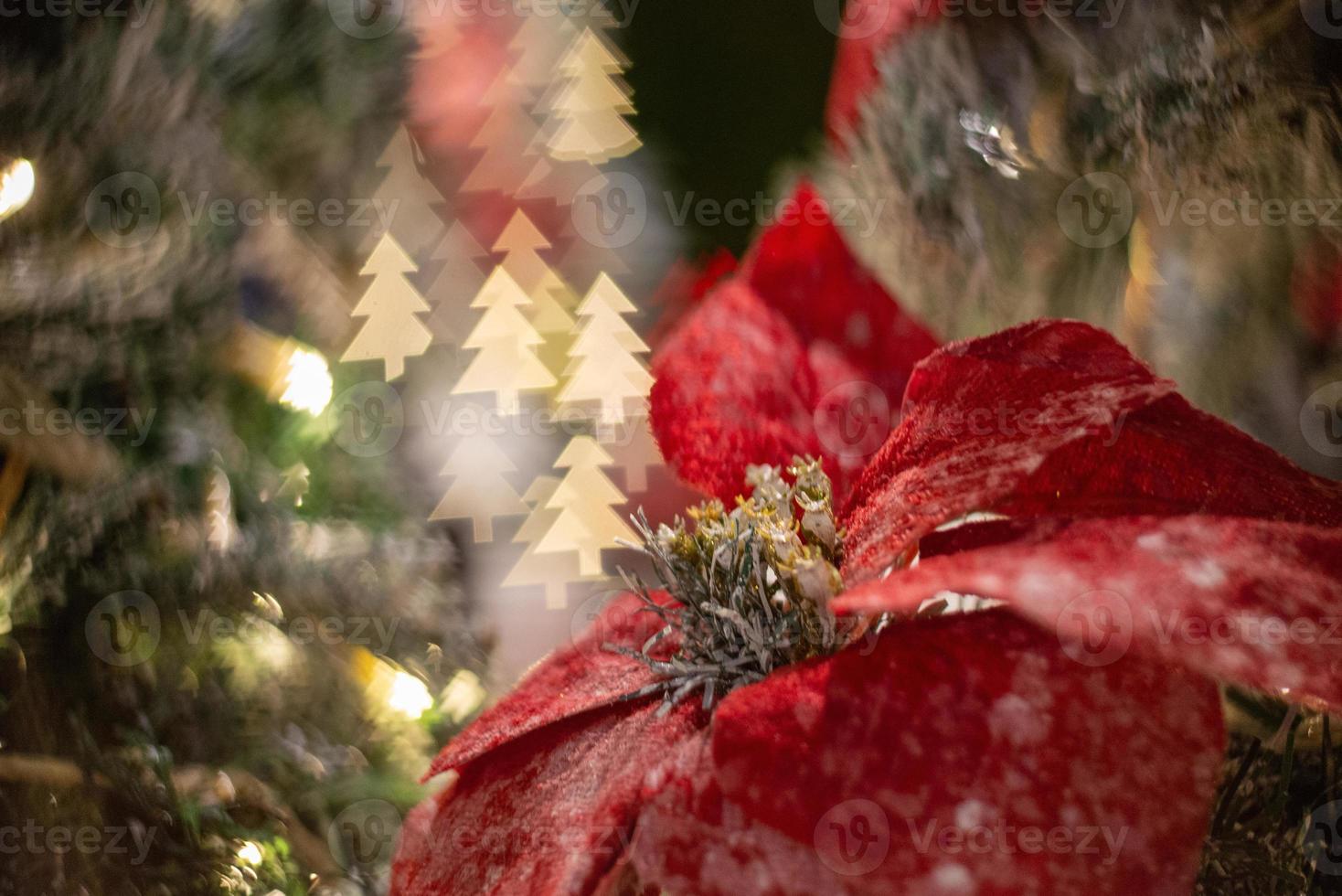 Selective focus artificial red flower photo