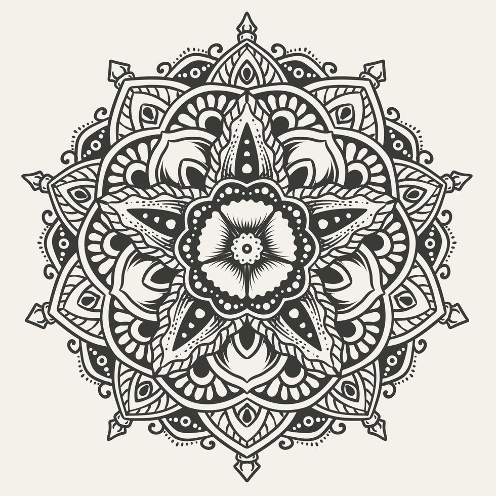 Elegant Circle mandala pattern on white background vector