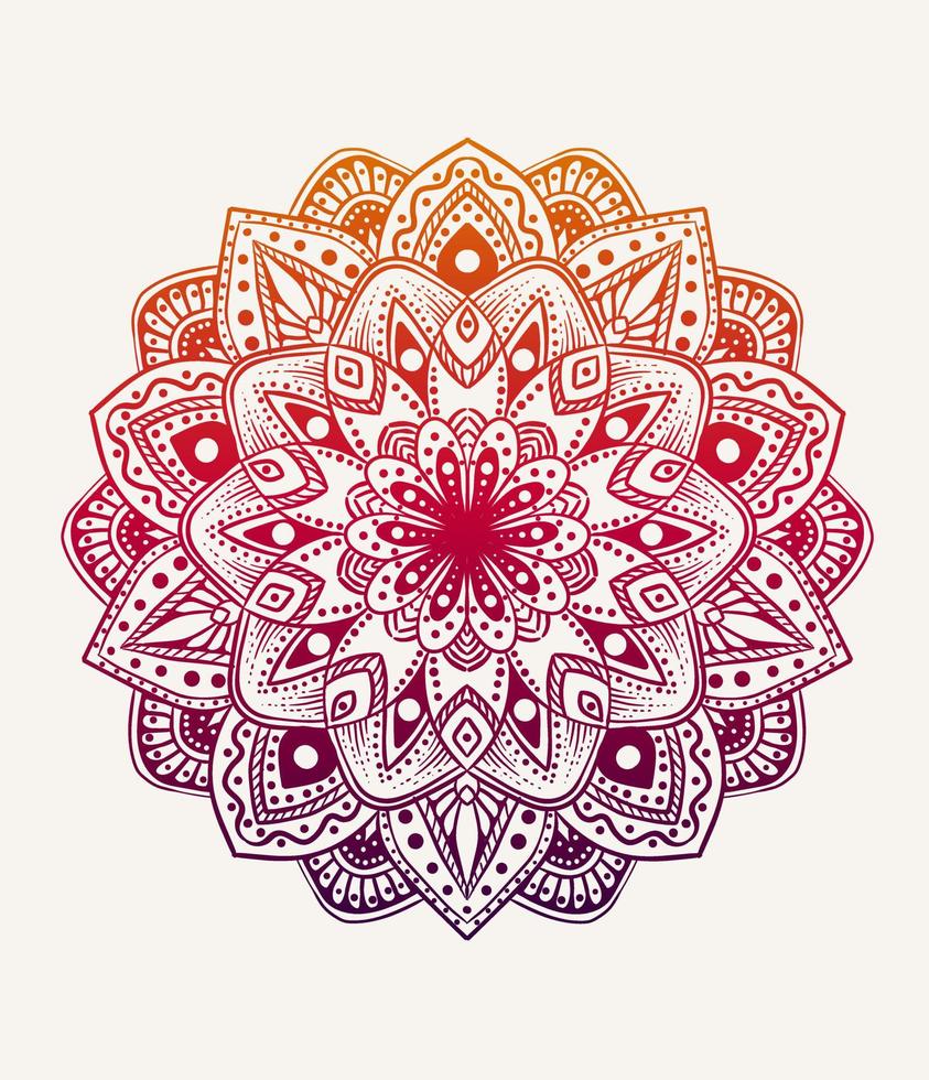 ornamento de arte de mandala de círculo de lujo vector