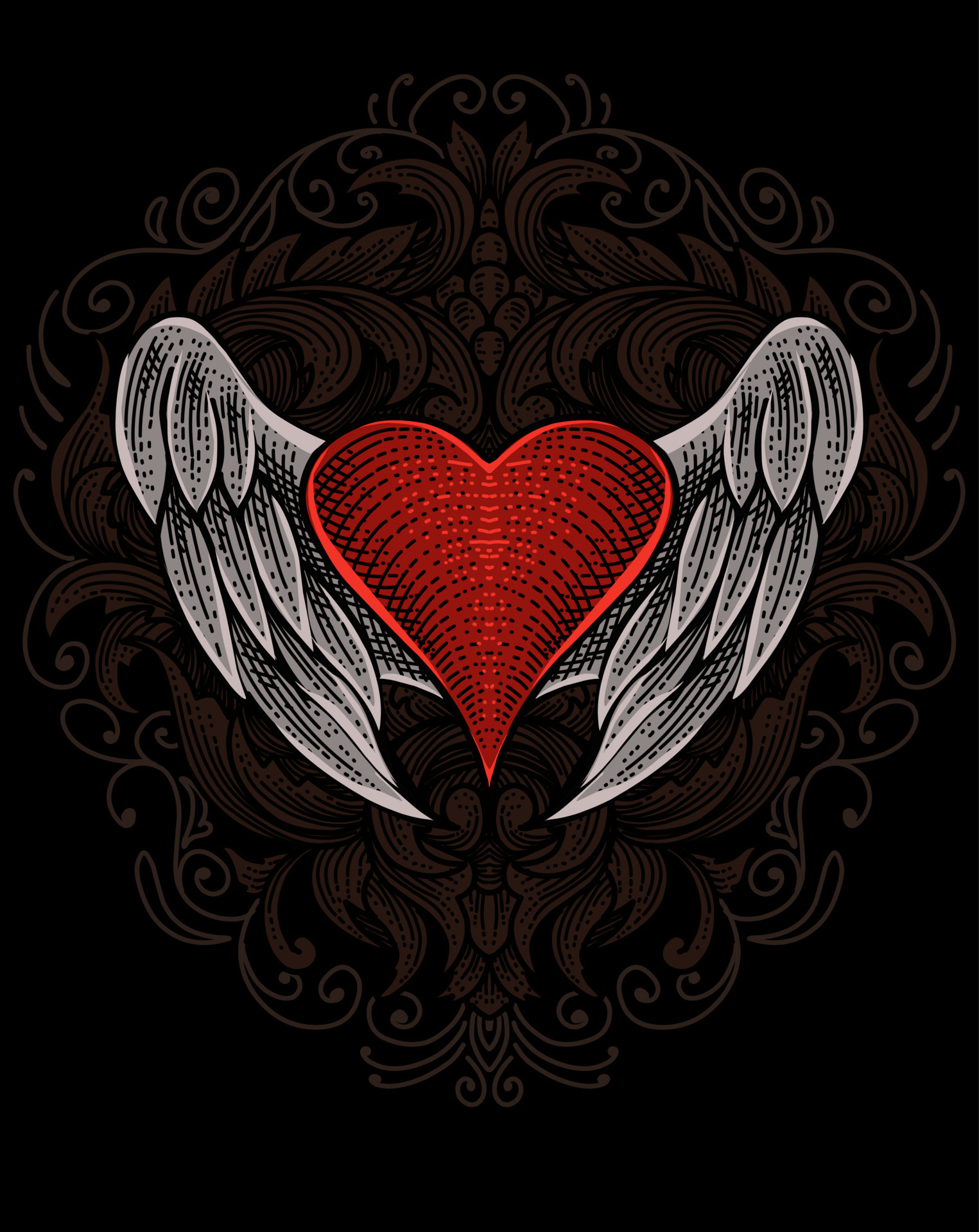 Heart With Wings Wallpaper 63 images