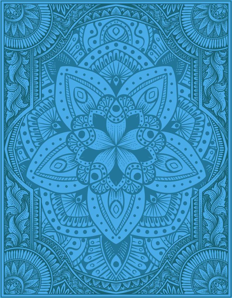 ilustración, vector, mandala, ornamento, plano de fondo vector