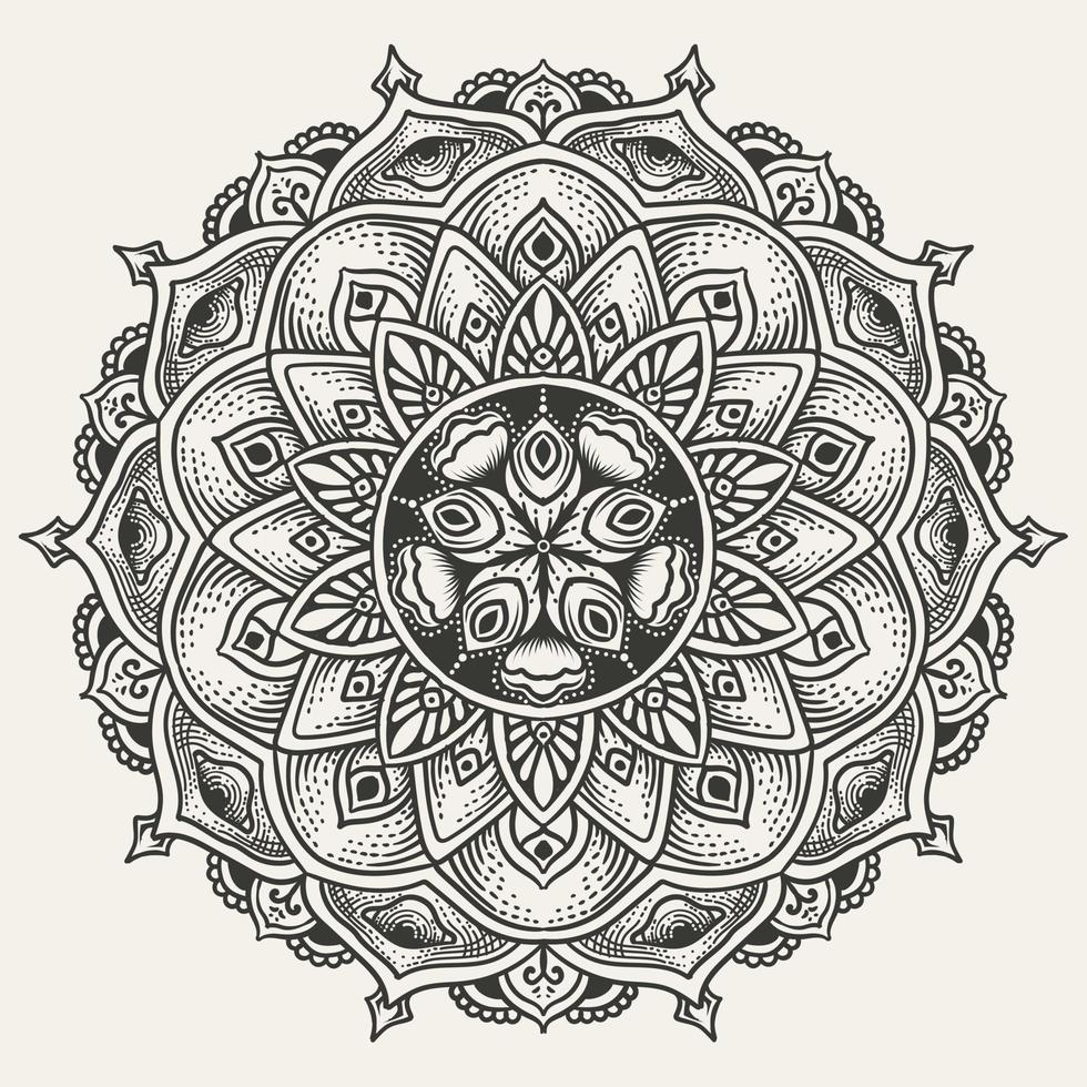 Elegant Circle mandala pattern on white background vector