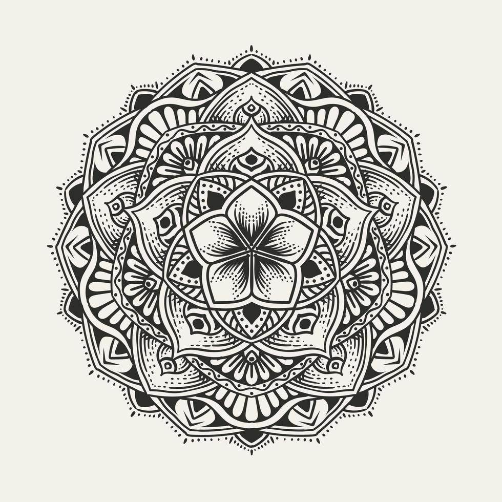 Elegant Circle mandala pattern on white background vector