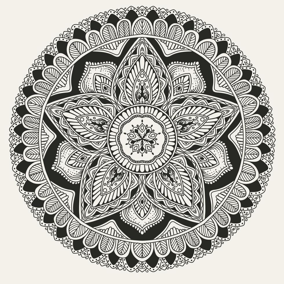Elegant Circle mandala pattern on white background vector