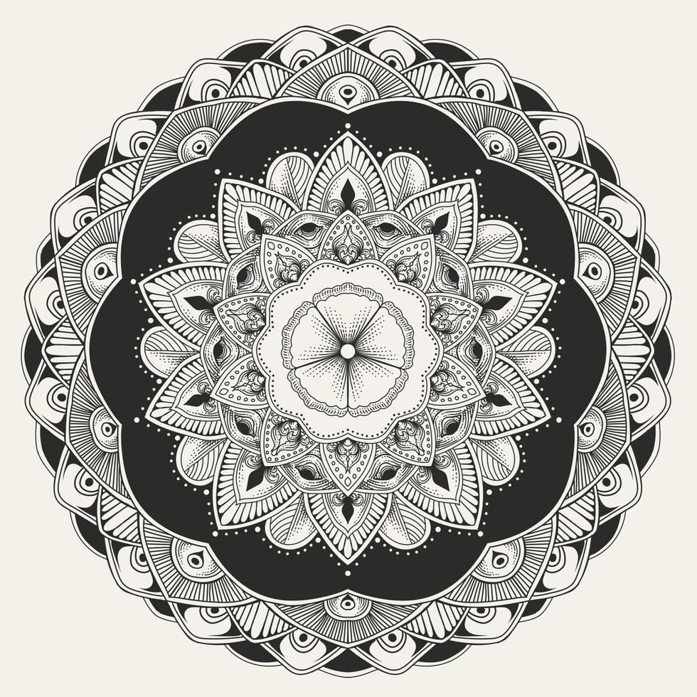 Elegant Circle mandala pattern on white background vector