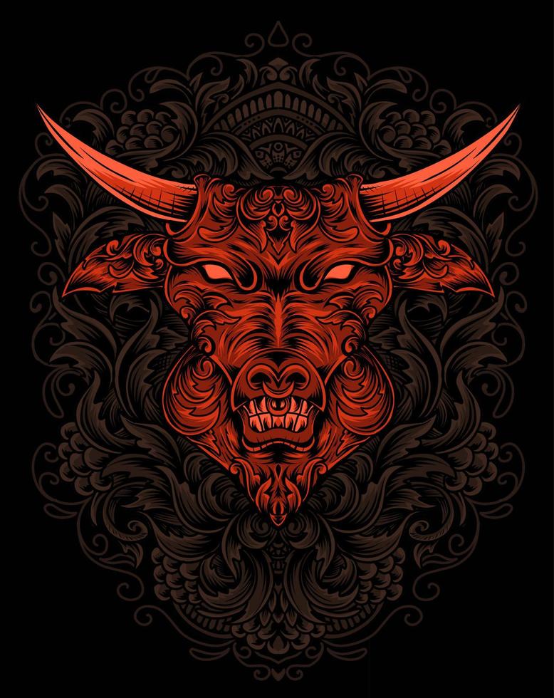 illustration bull head with vintage engraving ornament style 4725207 Vector Art at Vecteezy illustration bull head with vintage engraving ornament style 4725207 Vector Art at Vecteezy