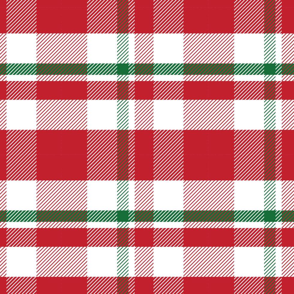 Red Green Black Christmas Tartan Plaid Pattern Vector Rustic Christmas Background Lumberjack style flannel shirt