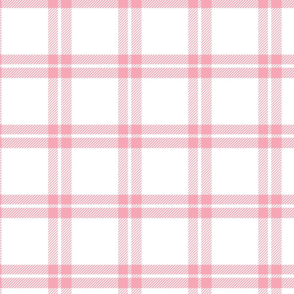 Tartan seamless pattern Plaid vector with pink and white for printing, wallpaper, textile, burlap, tablecloth, checkered background.