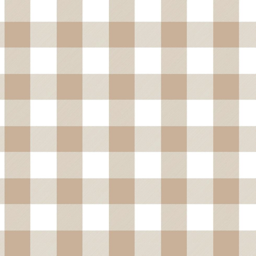 Tartan seamless pattern Plaid vector with pastel brown and white for printing, wallpaper, textile, burlap, tablecloth, checkered background.