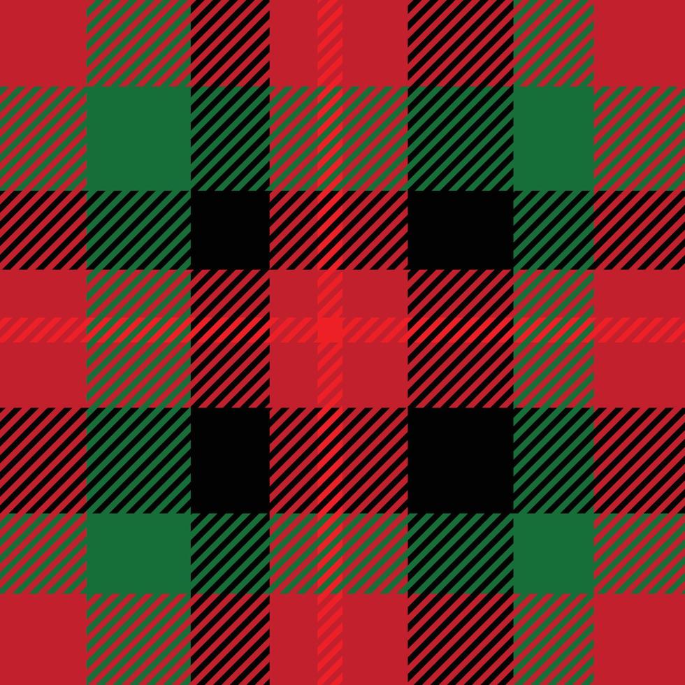 vector de repetición a cuadros sin costuras de patrón de Navidad con rojo, verde y blanco. diseño de color para impresión, papel de regalo, textiles, fondos de tartán navideño.