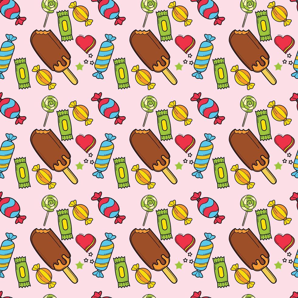 Candy Seamless Pattern Design vector
