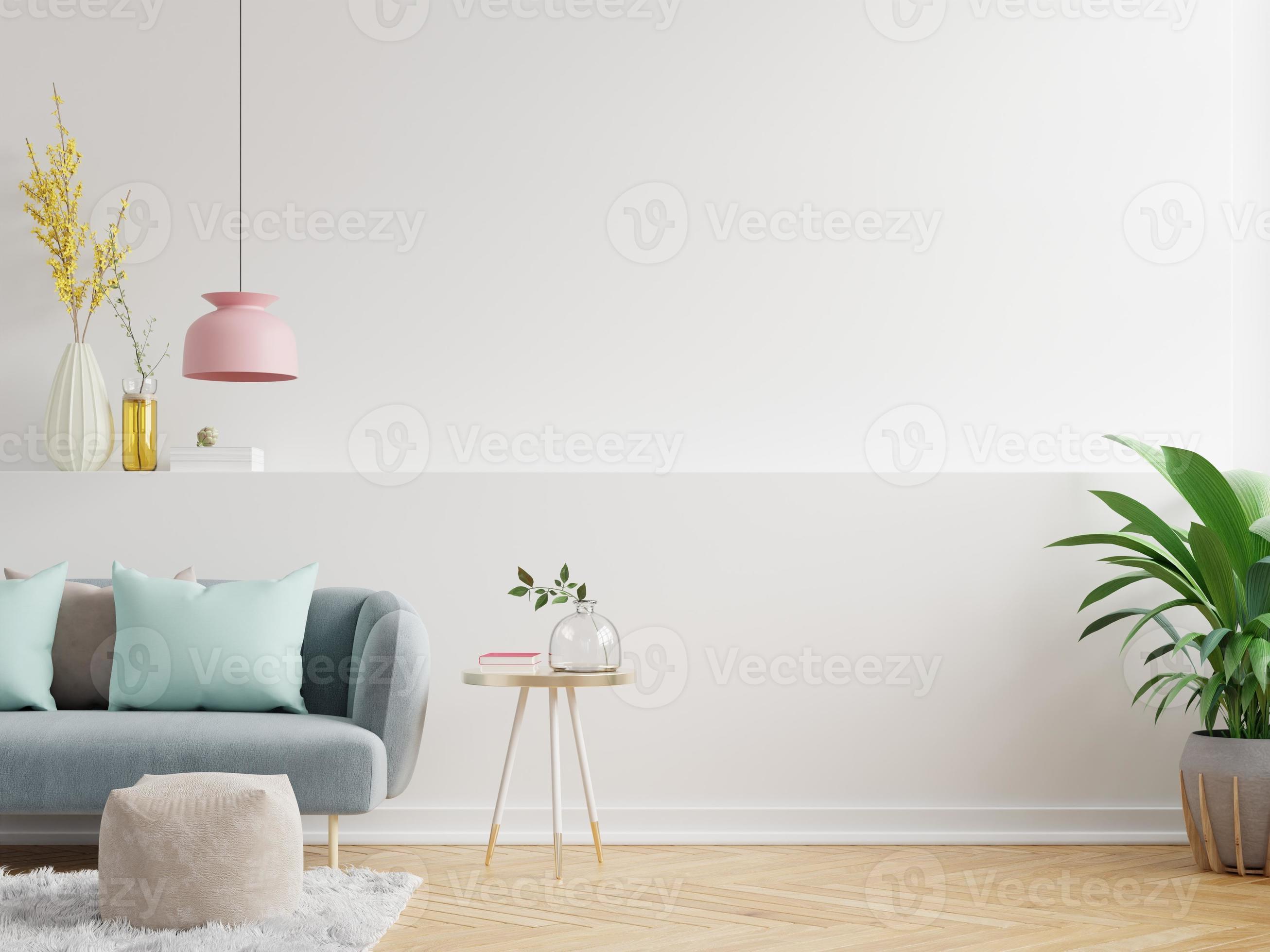 Living room interior wall mockup have sofa and decoration. 4725359 Stock Photo at Vecteezy