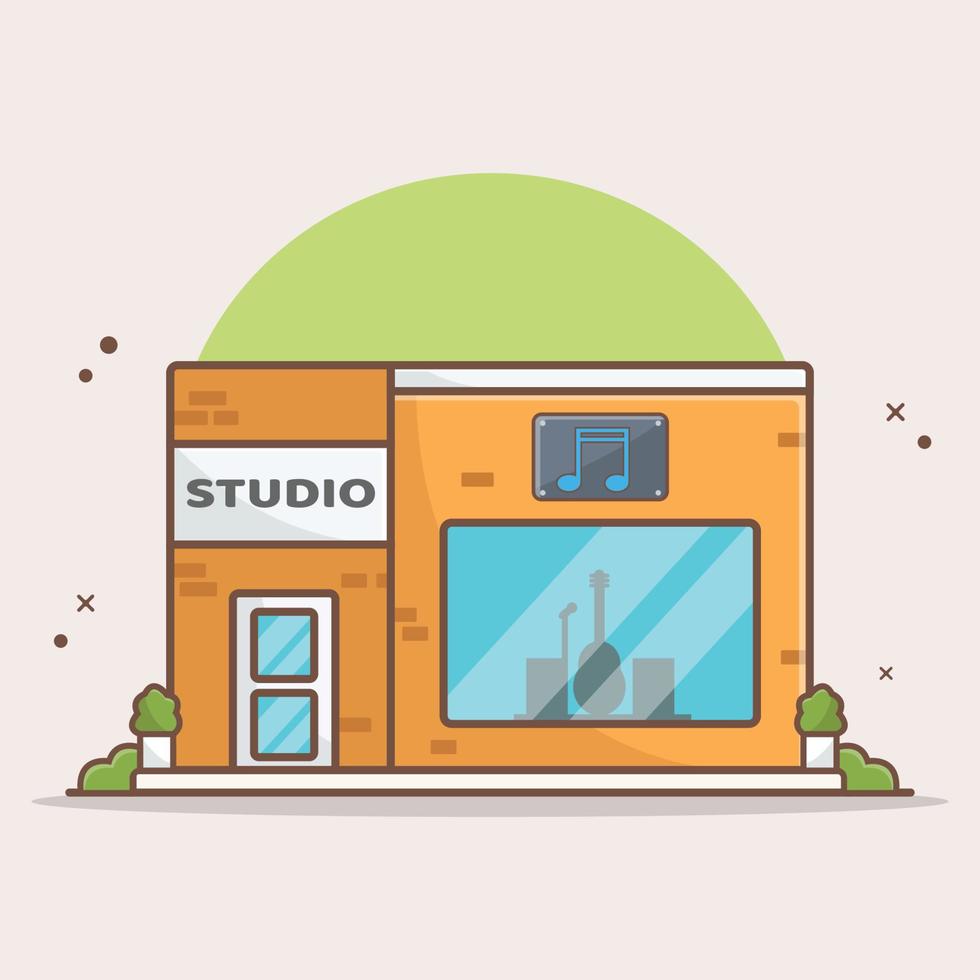 Music studio vector illustration