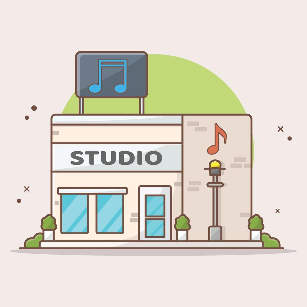 Music studio vector illustration