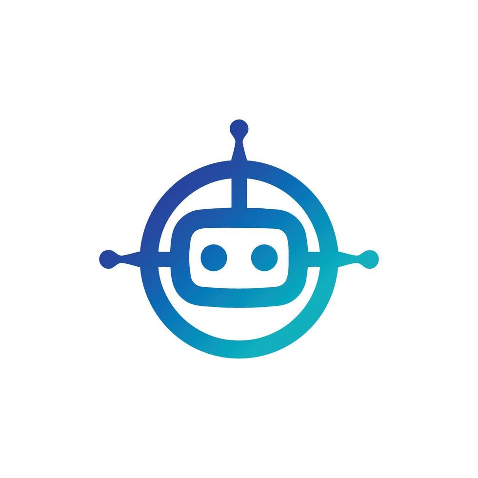 Circular Bot Logo vector