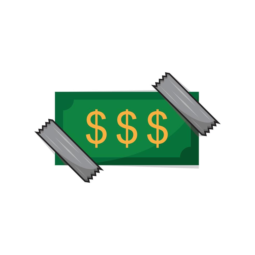 Dollar icon sticker vector illustration suitable for landing page, banner, icon, and emoticon.