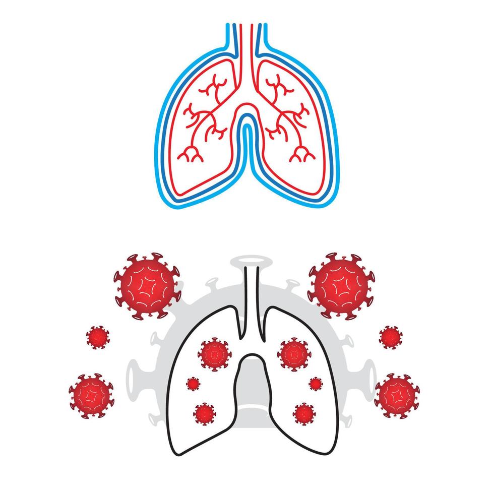 lung design illustration vector