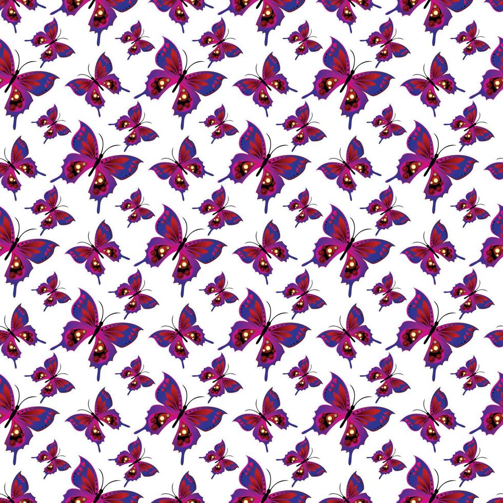 diseño de patrones sin fisuras de mariposa vector
