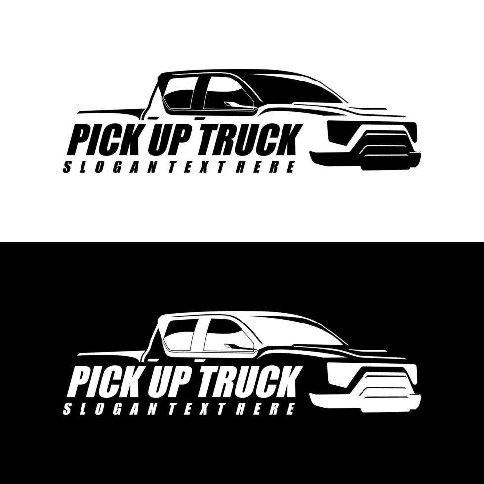 pick up truck logo design vector