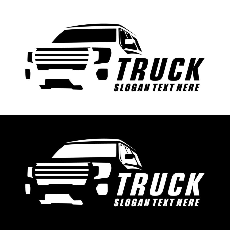 pick up truck logo design vector