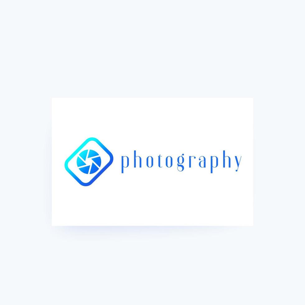 logotipo de fotografía con cámara, diseño minimalista, vector