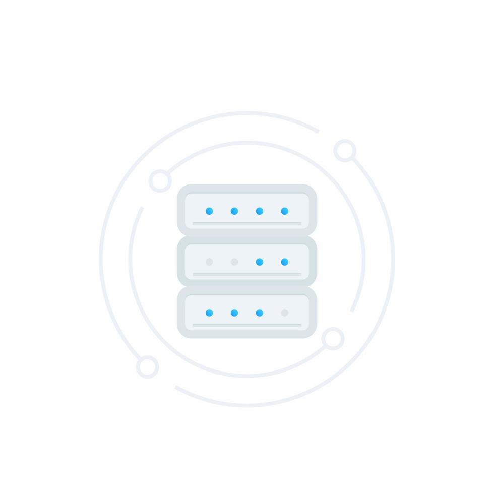 server, mainframe, hosting service vector icon