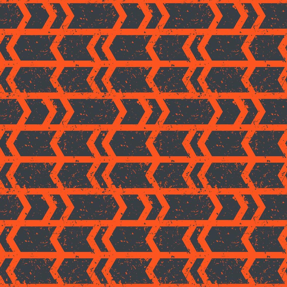 patrón sin costuras, flechas abstractas naranjas sobre gris vector