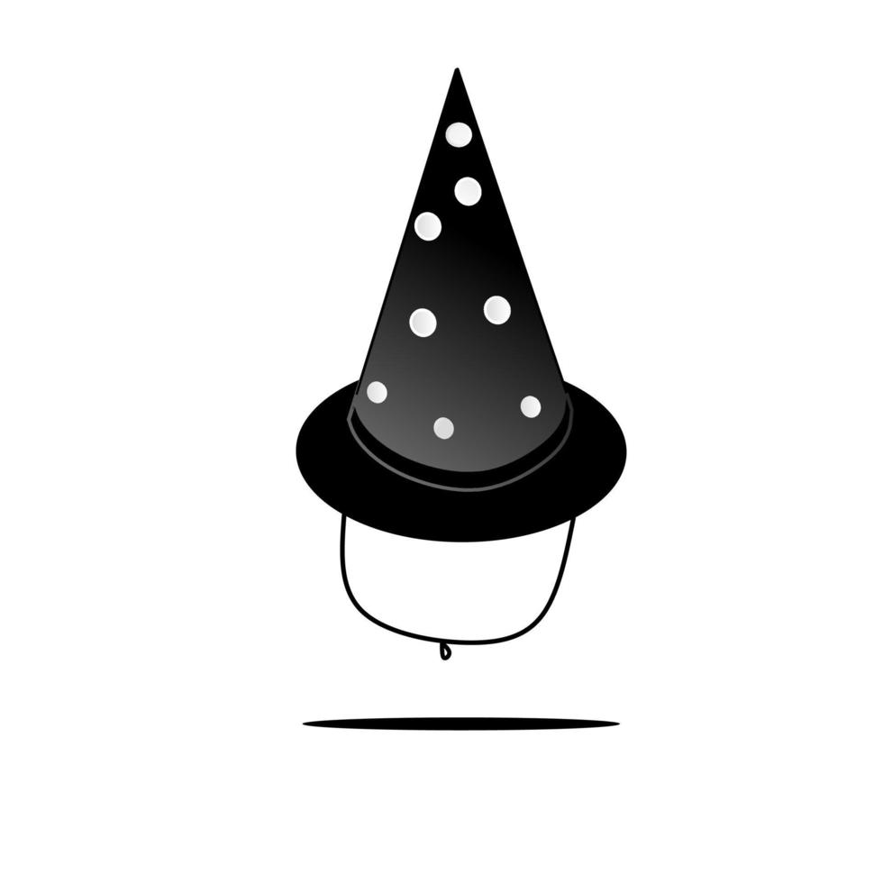 una ilustración de un sombrero de bruja vector