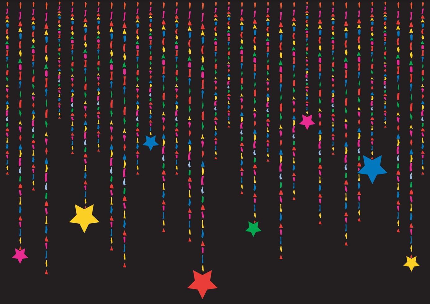 fondo festivo de estrellas multicolores vector