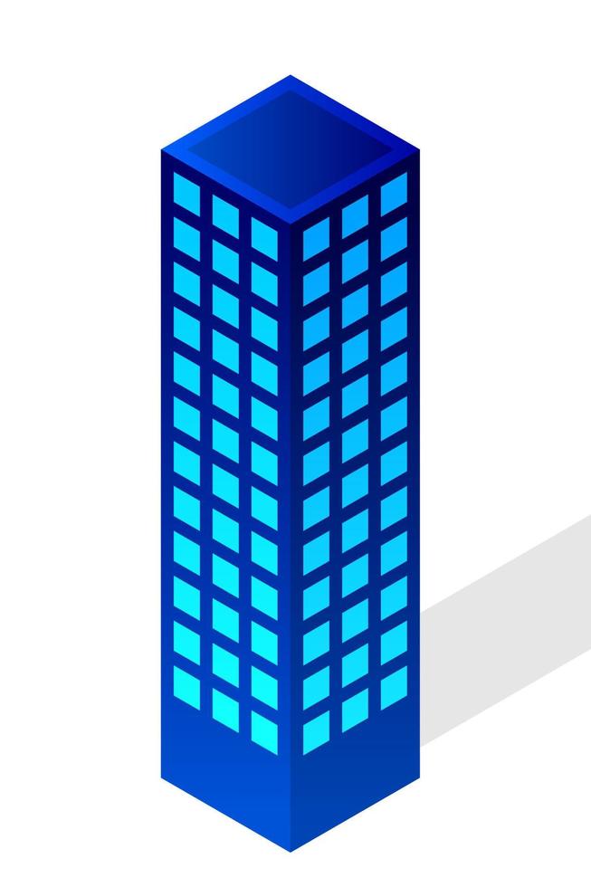 Isometric Future City. Real estate and construction industry concept vector