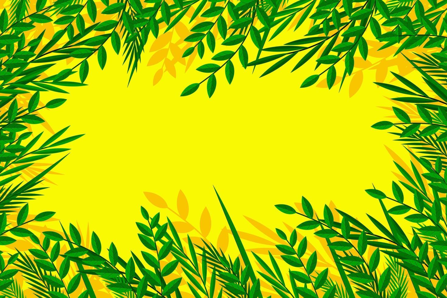 tropical leaves patterned background vector