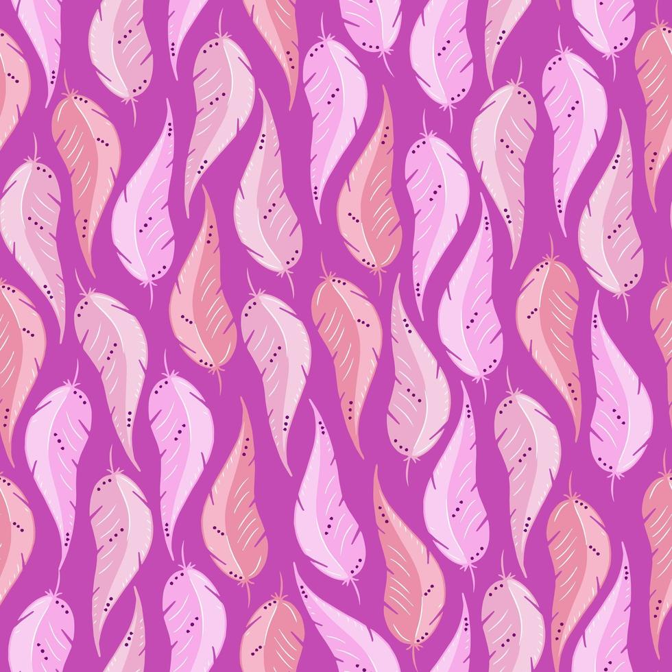 Feathers seamless pattern. Illustration for printing, backgrounds, wallpapers, covers, packaging, greeting cards, posters, stickers, textile and seasonal design. vector