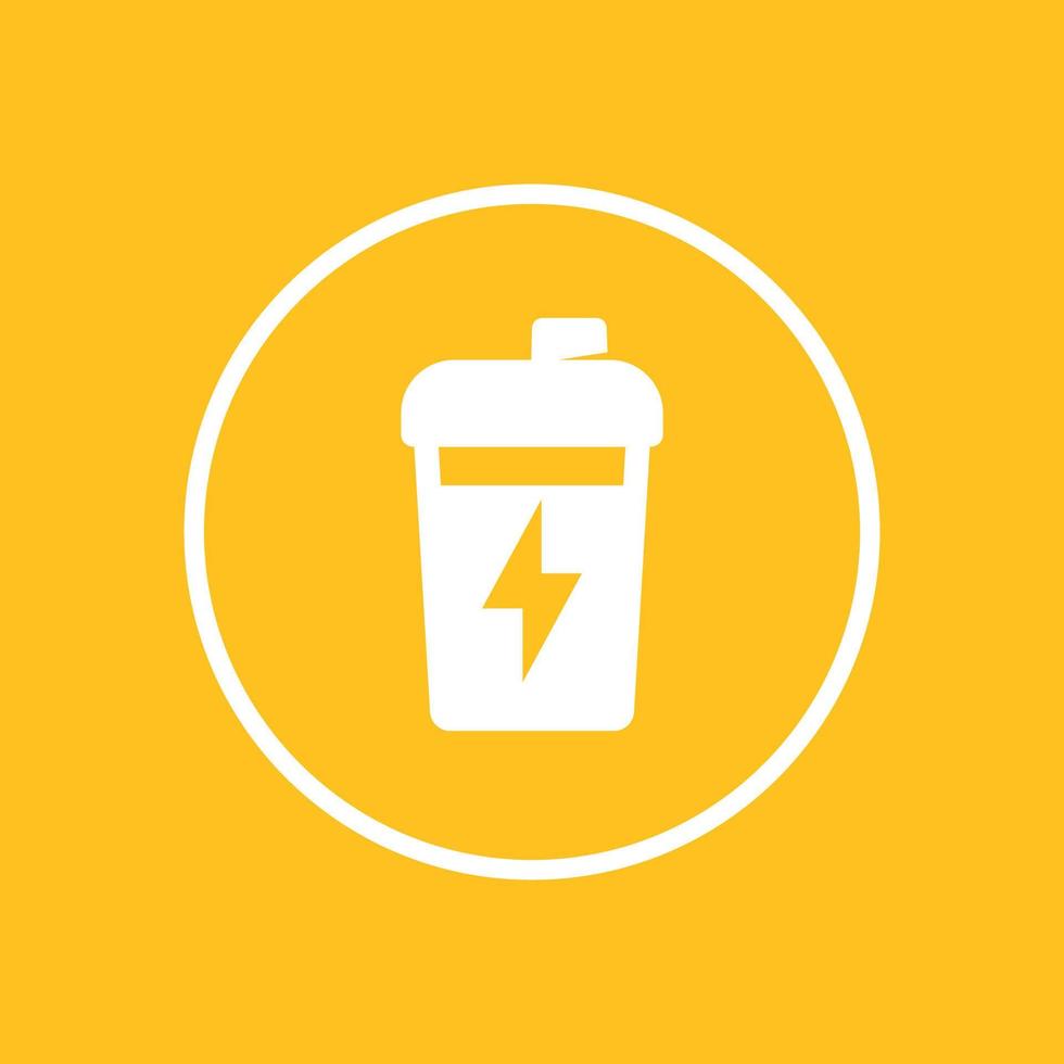 Sport shaker icon in circle, vector illustration