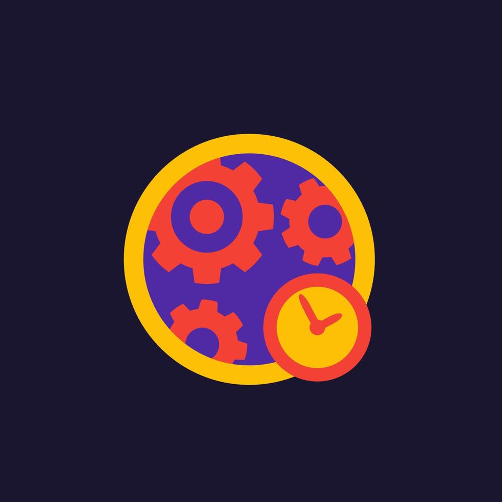 production cycle and time, vector