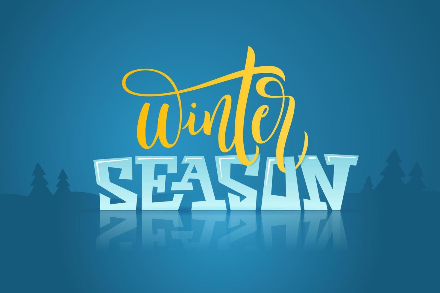 inscripción de handlettering de temporada de invierno. logotipos y emblemas de invierno para invitaciones, tarjetas de felicitación, camisetas, grabados y carteles. frase de inspiración de invierno dibujada a mano. ilustración vectorial. vector