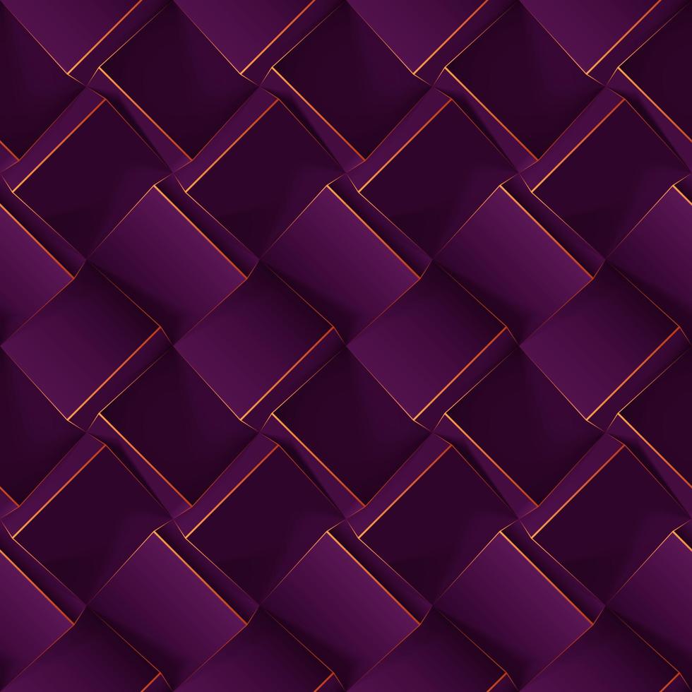 patrón geométrico transparente violeta oscuro. cubos 3d realistas con  líneas finas. plantilla de vector para fondos de pantalla, textil, tela,  papel de regalo, fondos. textura con efecto de extrusión de volumen. 4727195