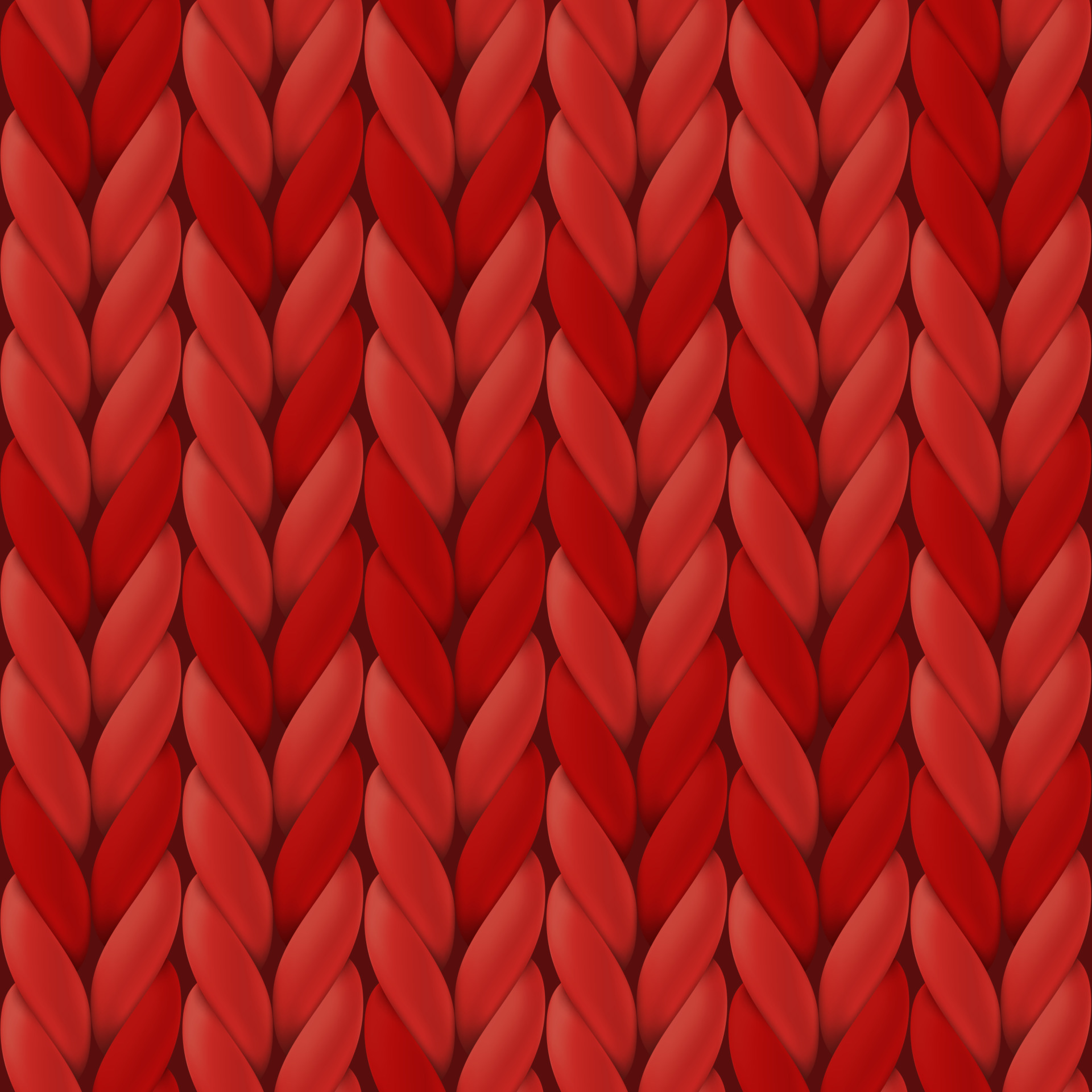 Realistic red knit texture. Seamless knitted pattern for background
