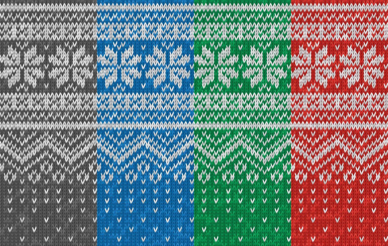 patrón de punto realista transparente con copos de nieve. impresión de vacaciones de Navidad. textura de punto de lana. vector ilustración de invierno de géneros de punto para fondo, papel tapiz, telón de fondo. estilo escandinavo