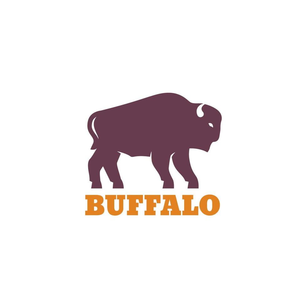 buffalo, bison logo design, vector