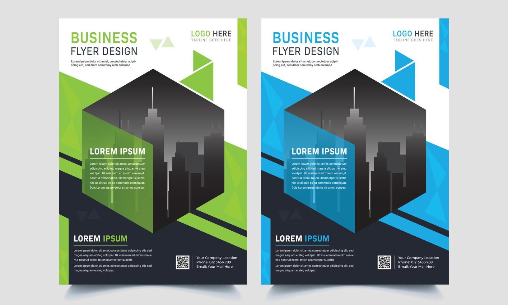 Business brochure flyer design a4 size template. Vector illustration editable file