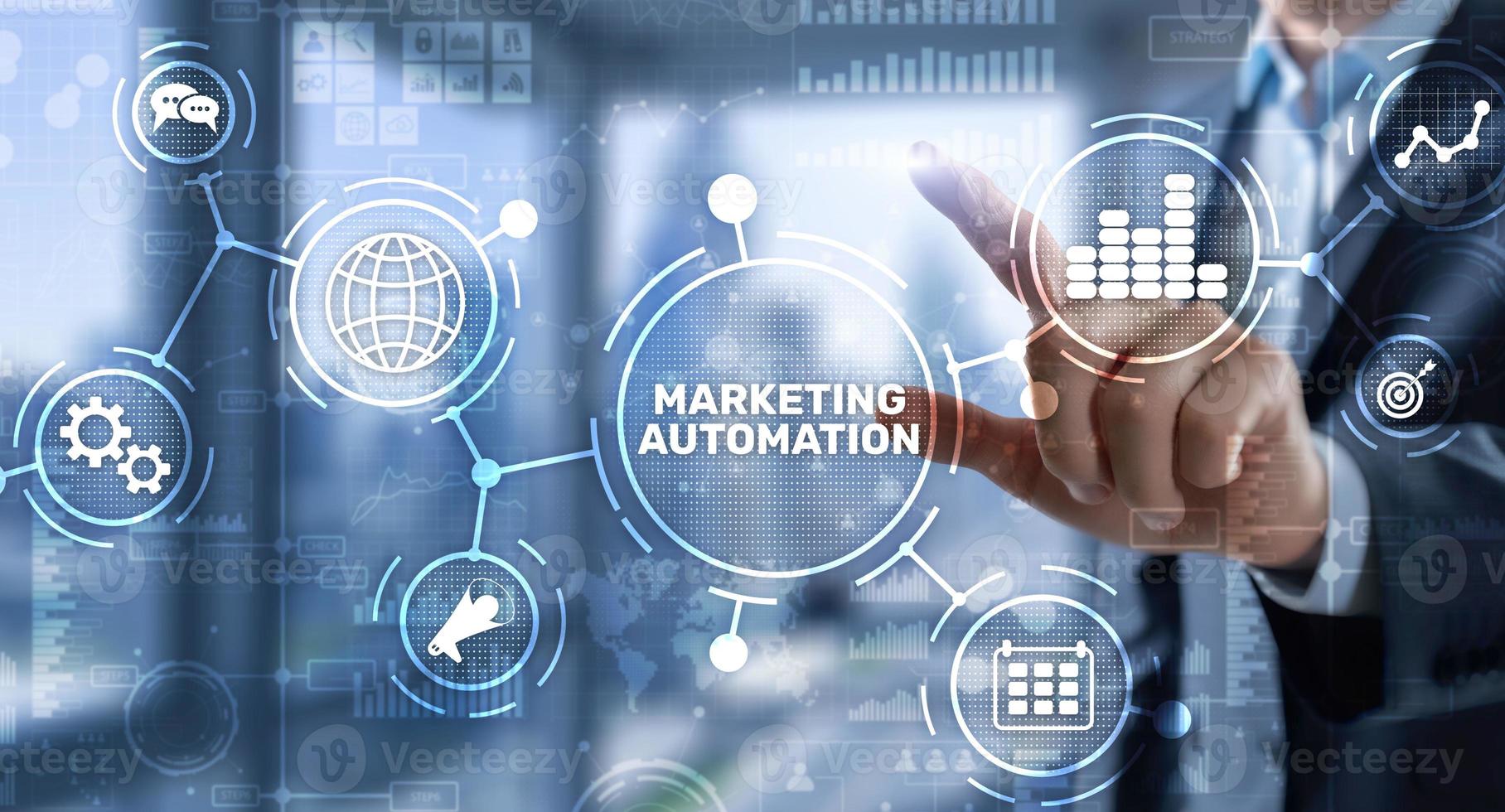 Marketing automation concept. Business Technology Internet and network photo