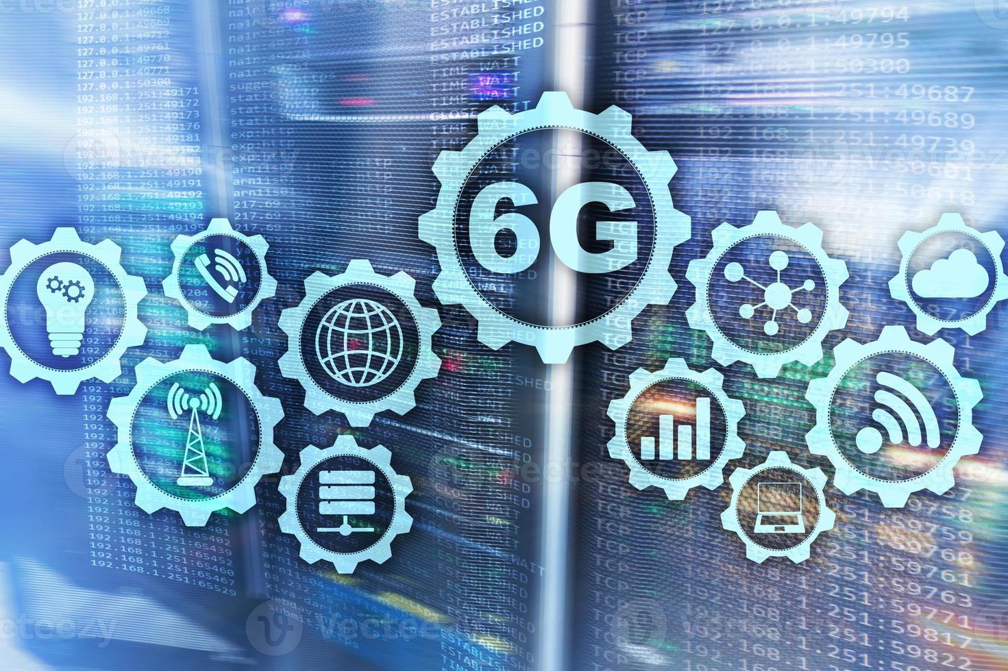 Future Communications Fast Technology. 6G Network Connection Concept. High Speed Mobile Wireless Technology photo