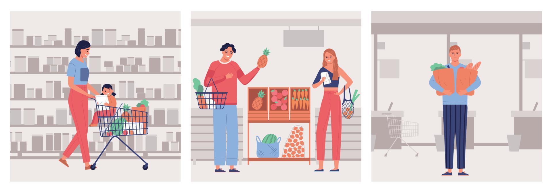 Shopping Flat Design Concept vector