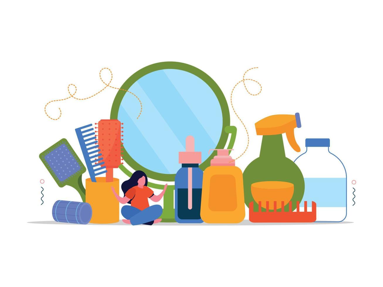Bath Time Flat Concept vector