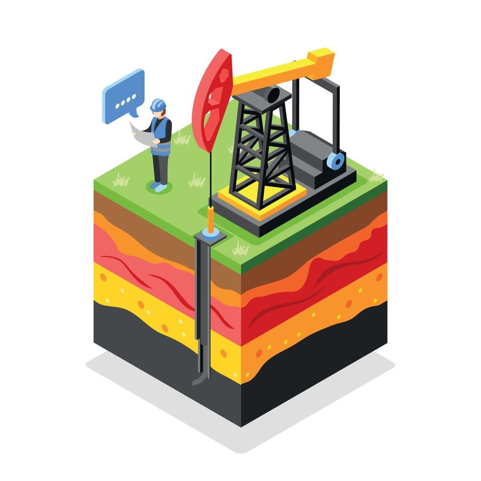 composición de la unidad de bomba de geodesia vector