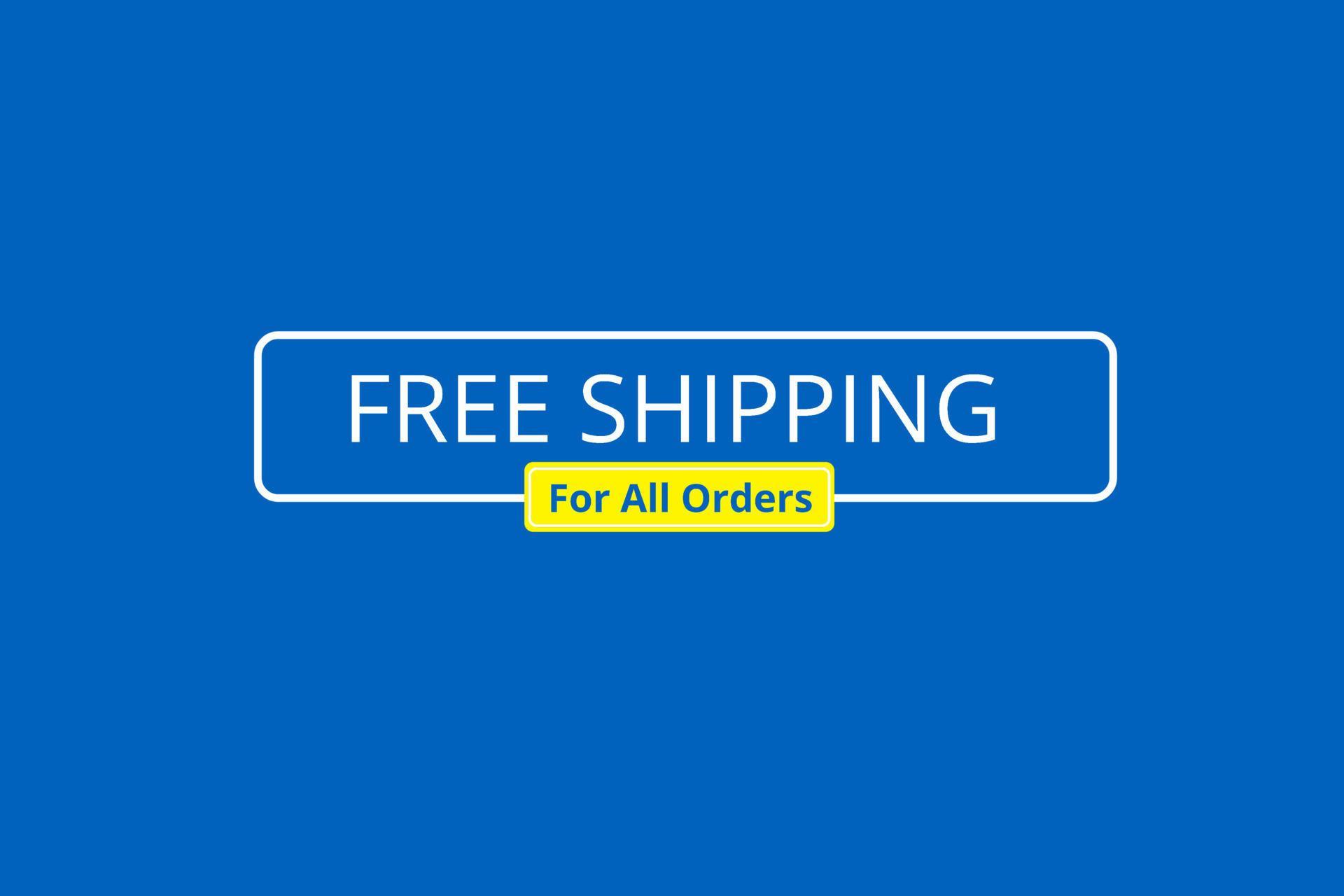 free shipping event flyer or banner on all orders 4728336 Vector Art at