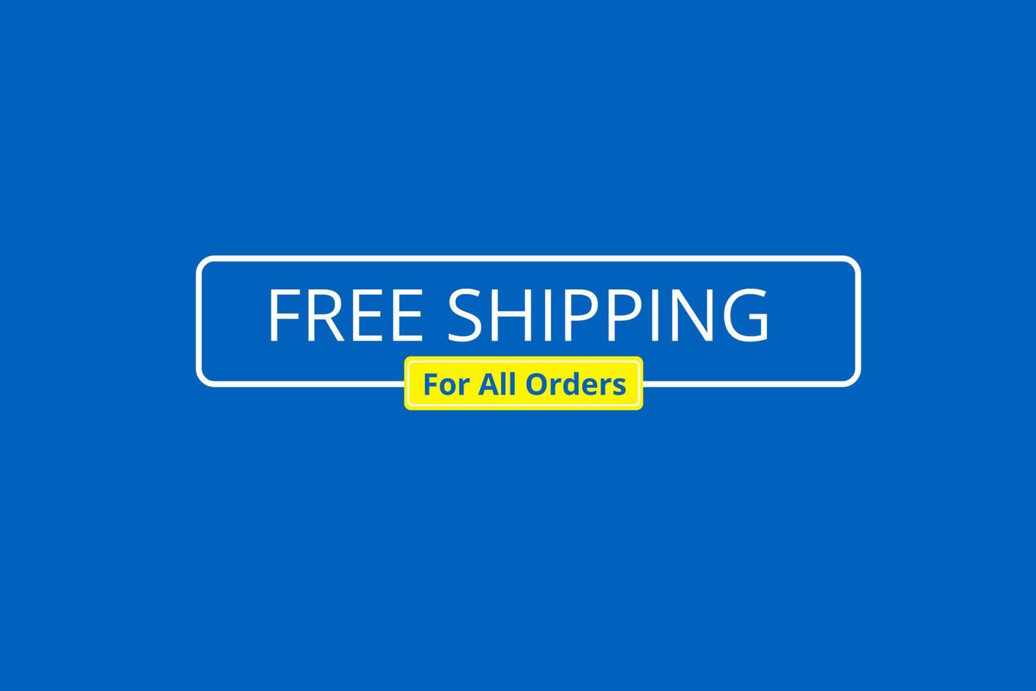 free shipping event flyer or banner on all orders vector