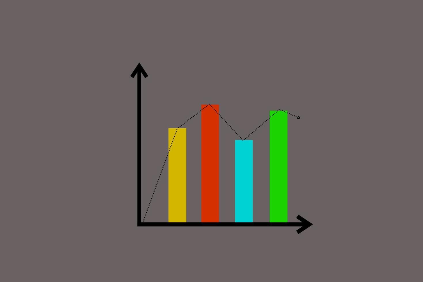 simple illustration of a bar graph vector