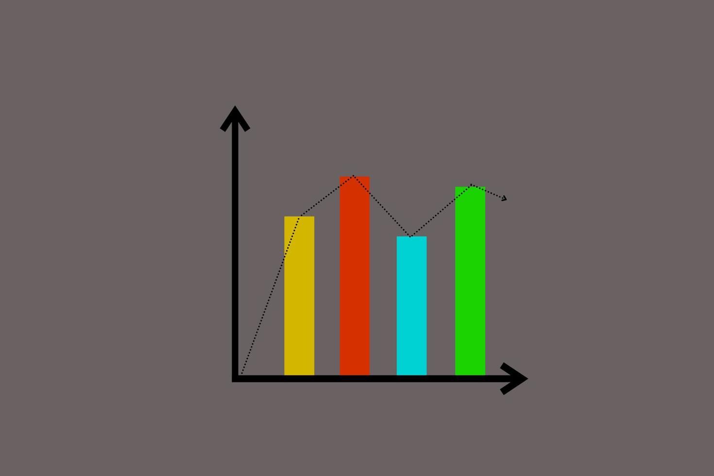 ilustración simple de un gráfico de barras vector