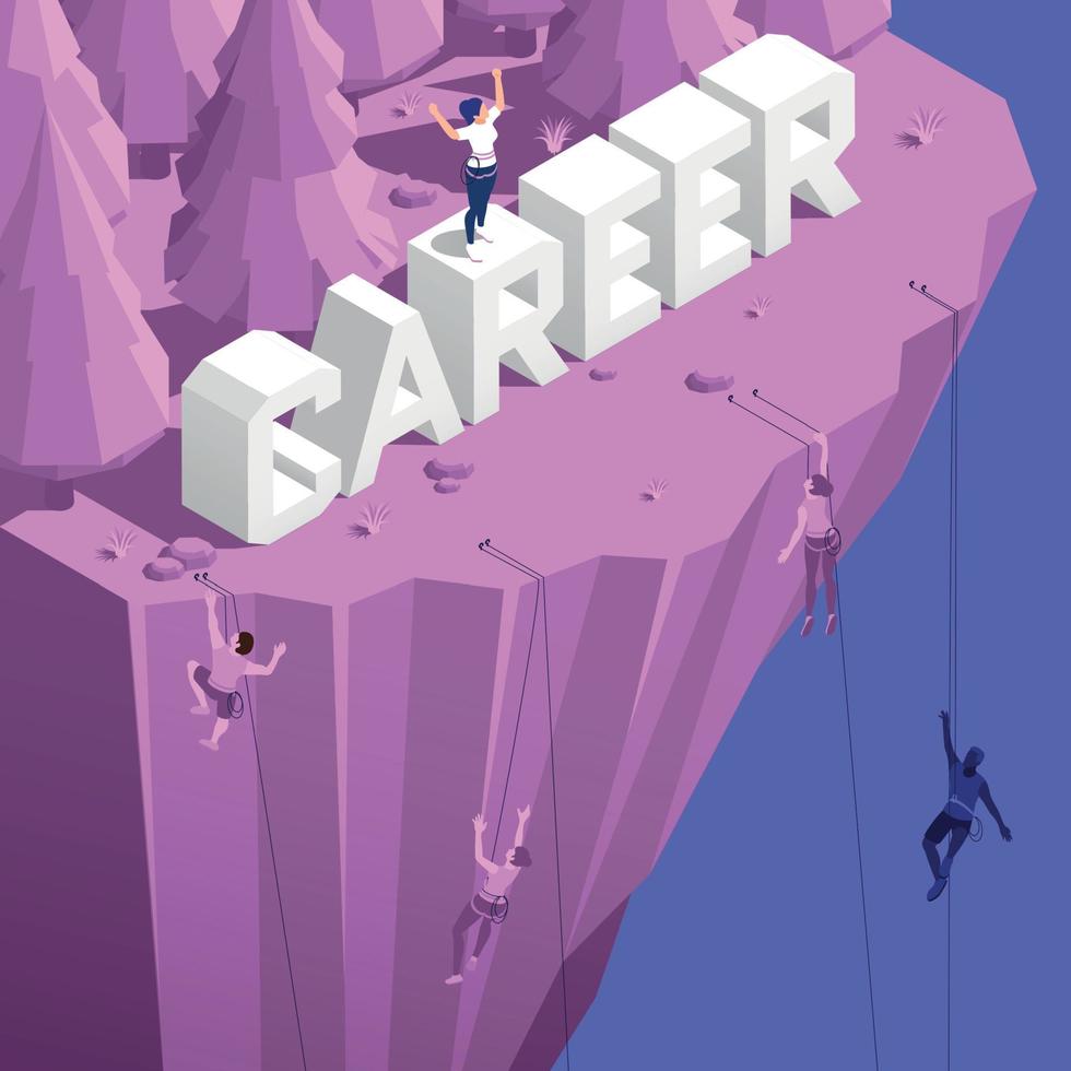 Career Sport Climbing Metaphor vector